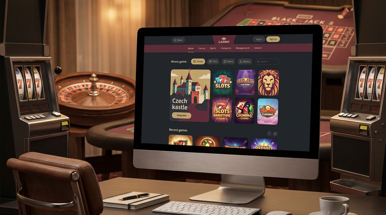Snímek webového rozhraní online kasina Vegasino