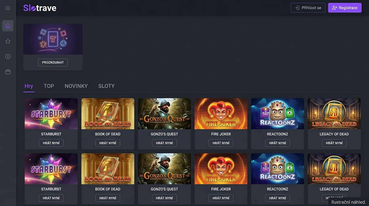 Náhled webu kasina Slotrave