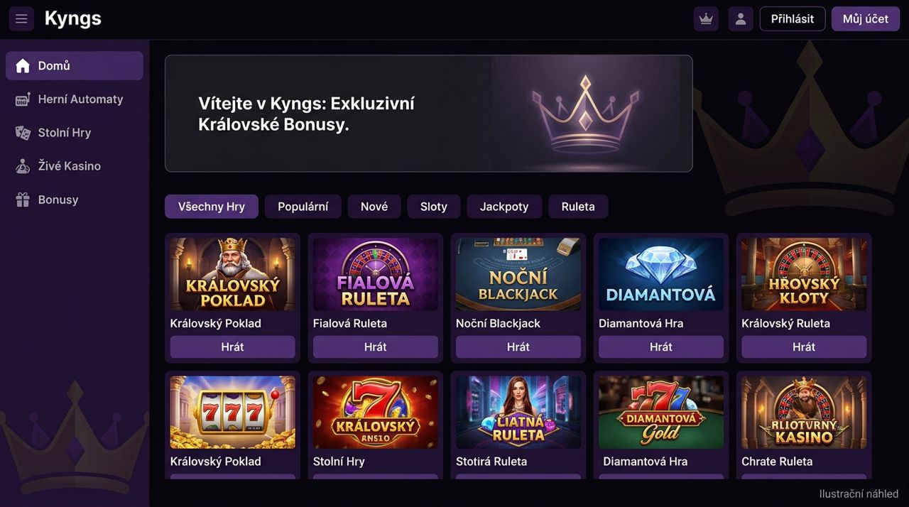 Náhled webu kasina Kyngs